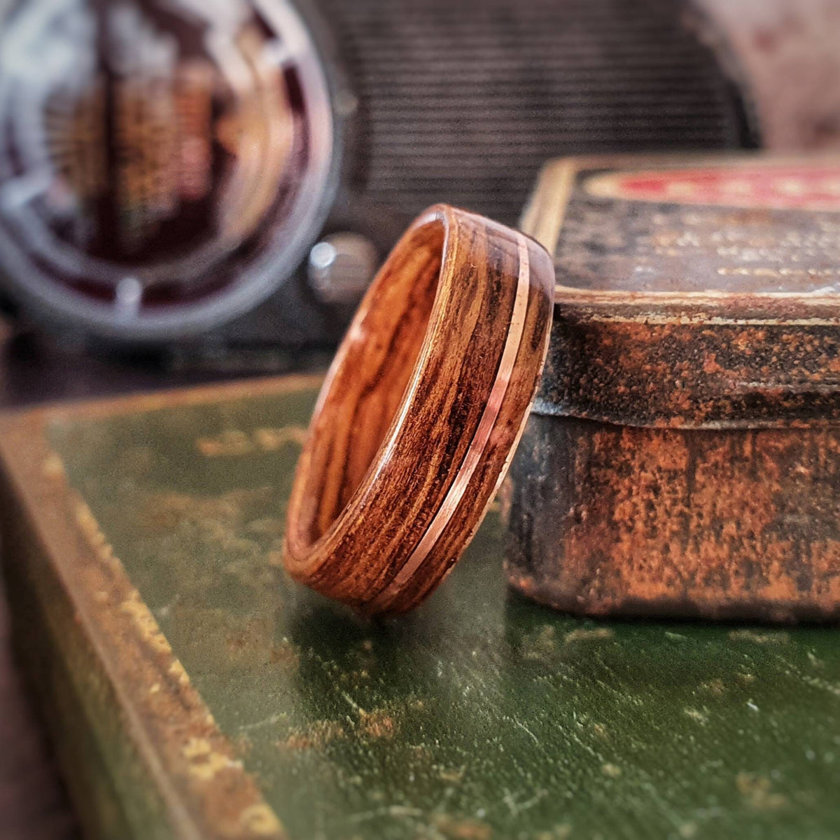 English Brown Oak & Copper